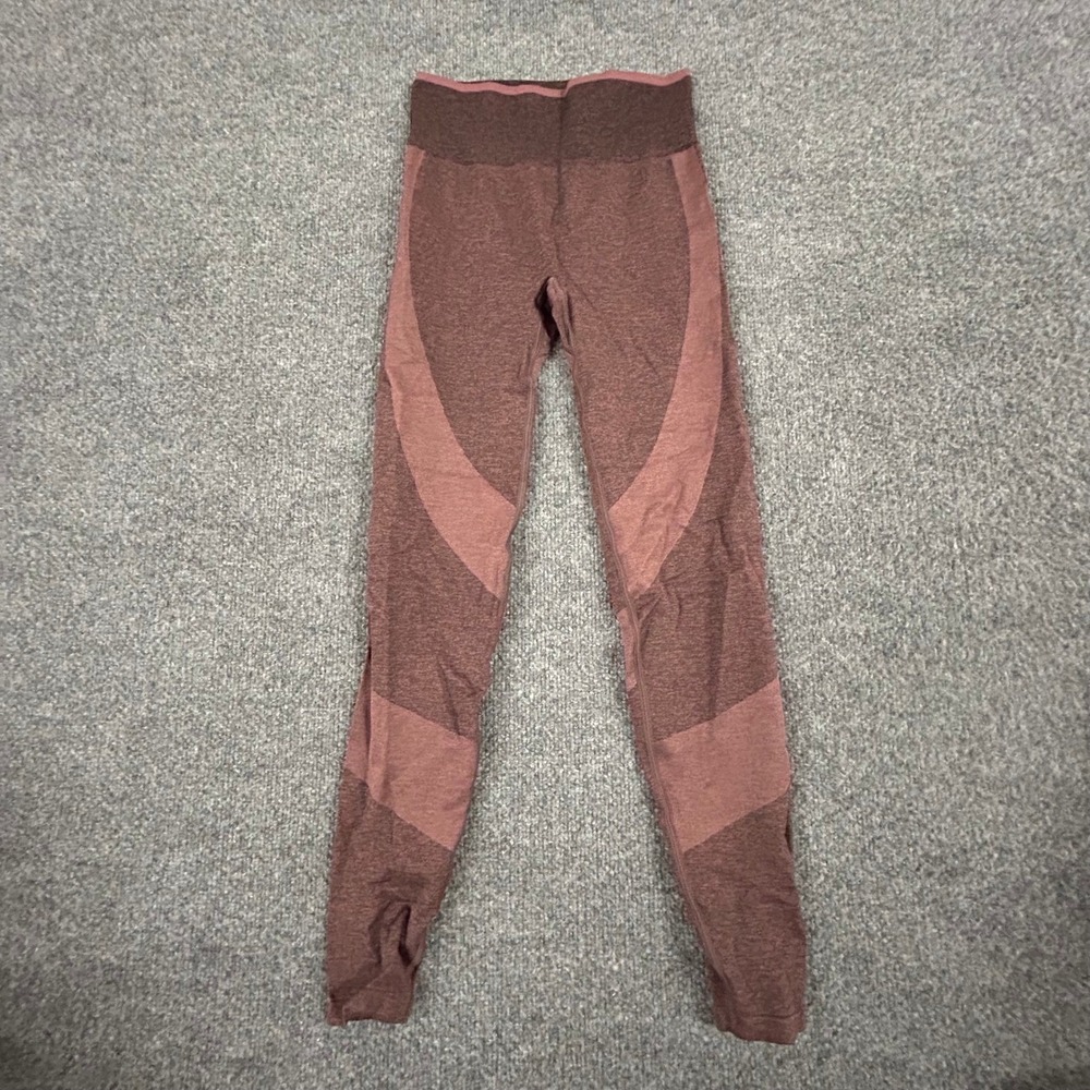 PINK Leggings Womens Size S Maroon Seamless High Waisted Marl Athletic Yoga